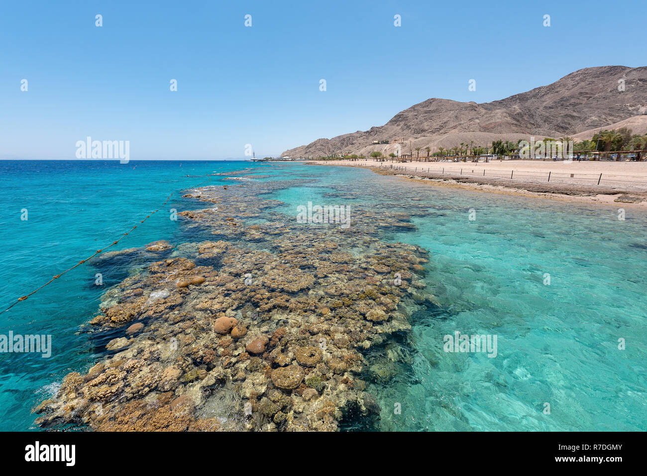 Eilat, Israel; 12. Sep 2020: Nahe der ägyptischen Grenze gelegen, ist der Schutz der Korallenriffe der Hauptgrund für die Gründung dieser Nation Stockfoto