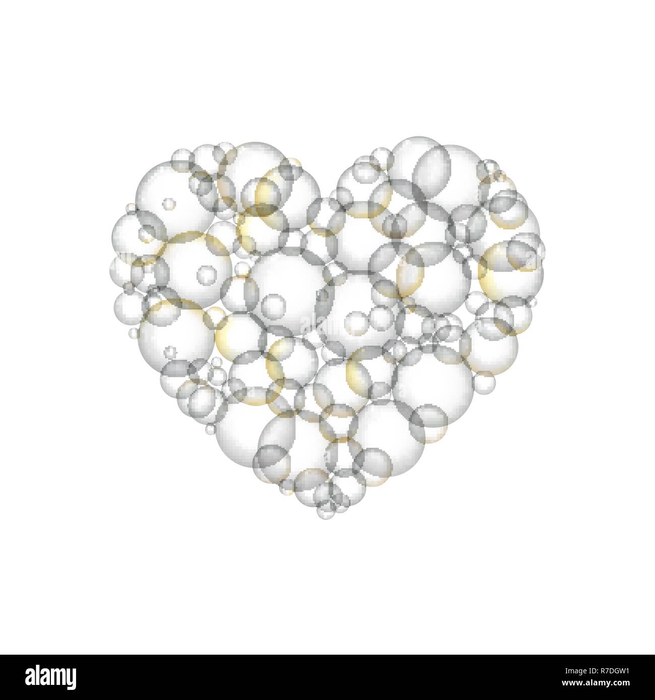 Seifenblasen Herz Stock Vektorgrafik Alamy