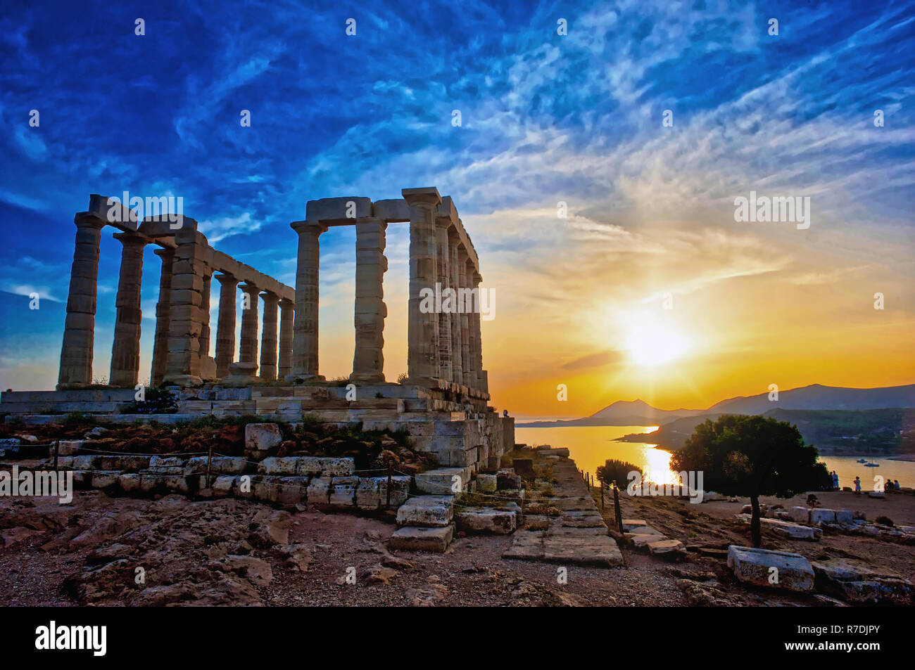 Tempel des Poseidon, Sounion, Griechenland Stockfoto