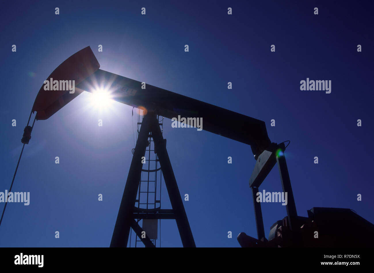 Öl bohren GUT SEITE PUMPE RIG, Australien Stockfoto