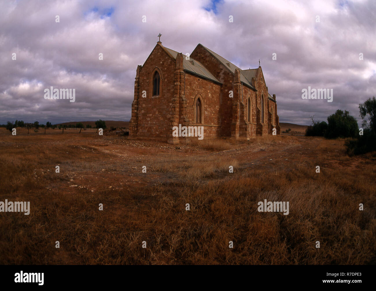 Alte steinerne KIRCHE IN MORGAN, South Australia Stockfoto