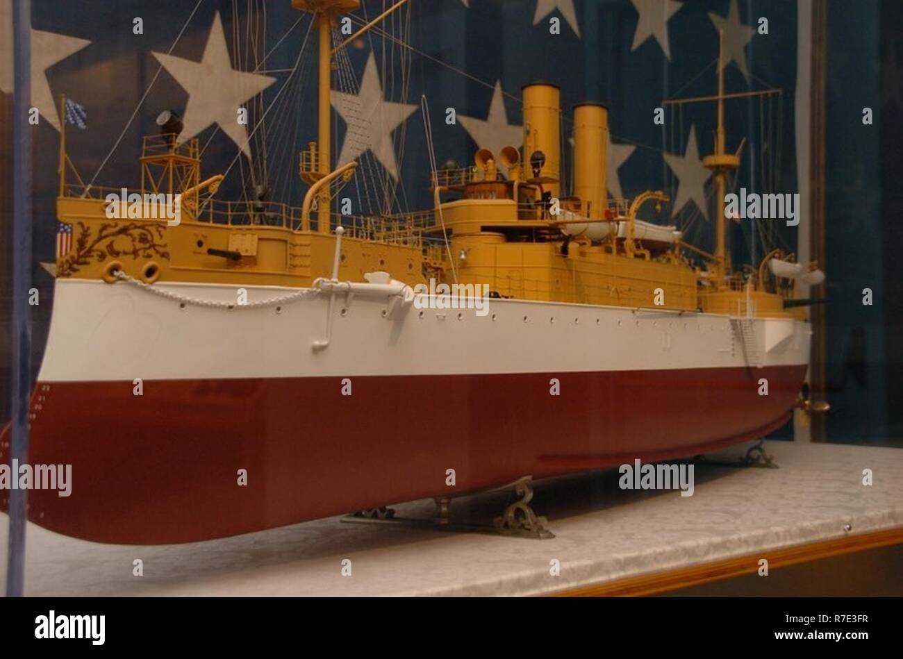 In Der Galerie Der Hampton Roads Naval Museum Ist Ein Modell