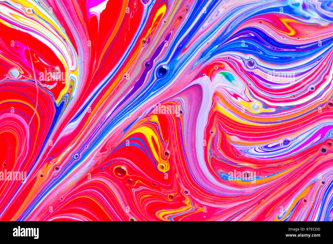 Mehrfarbige abstrakt Hintergrund der flüssigen Farbe wirbelt Stockfoto
