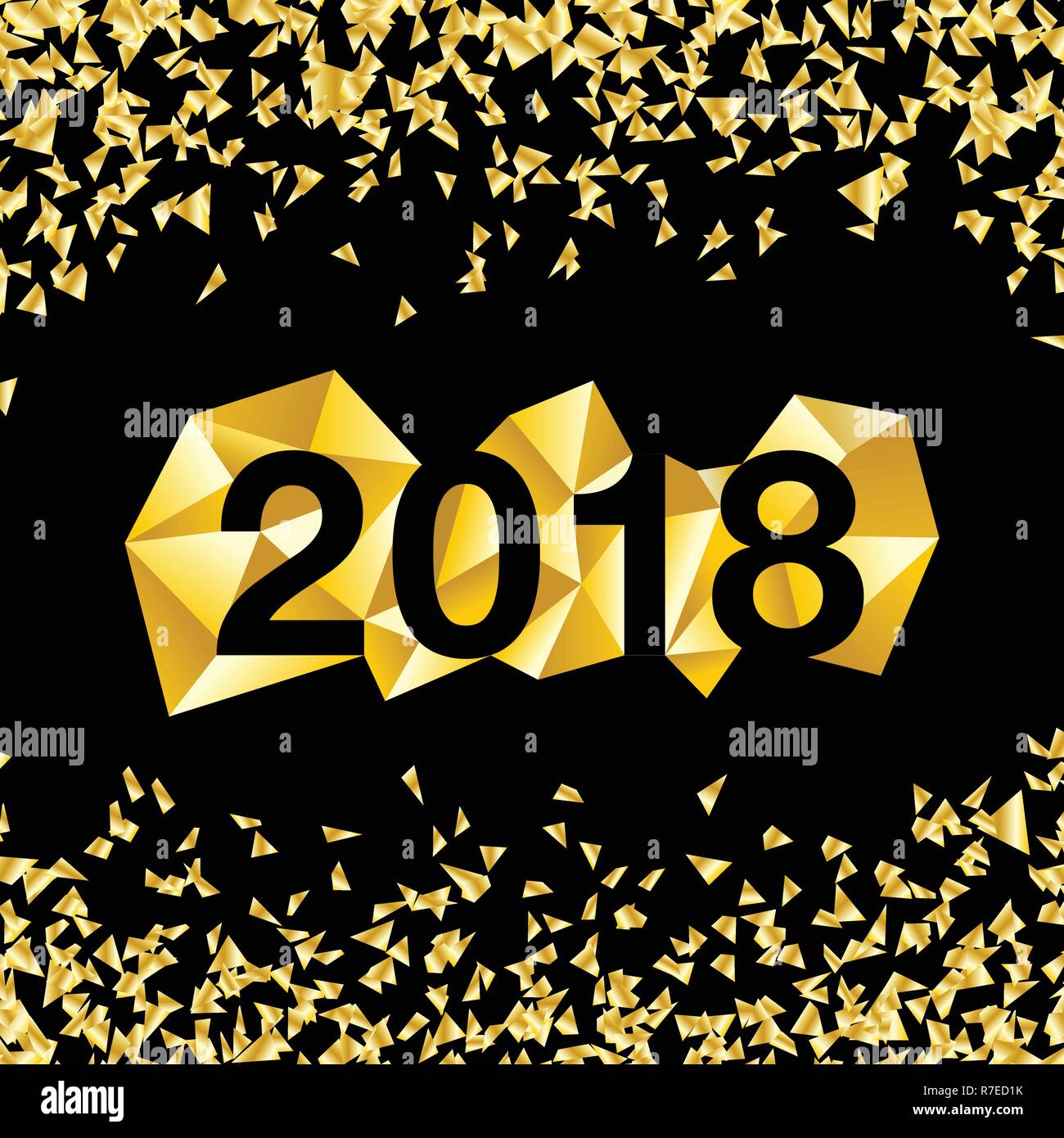 Frohes Neues Jahr 2018. Stock Vektor