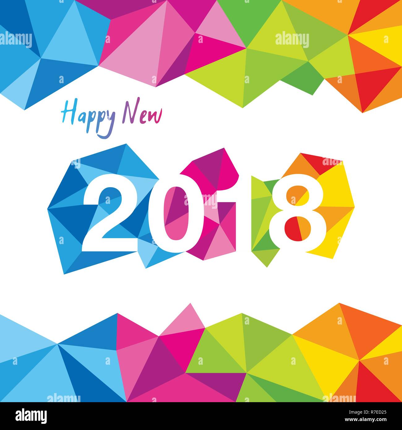 Frohes Neues Jahr 2018. Stock Vektor