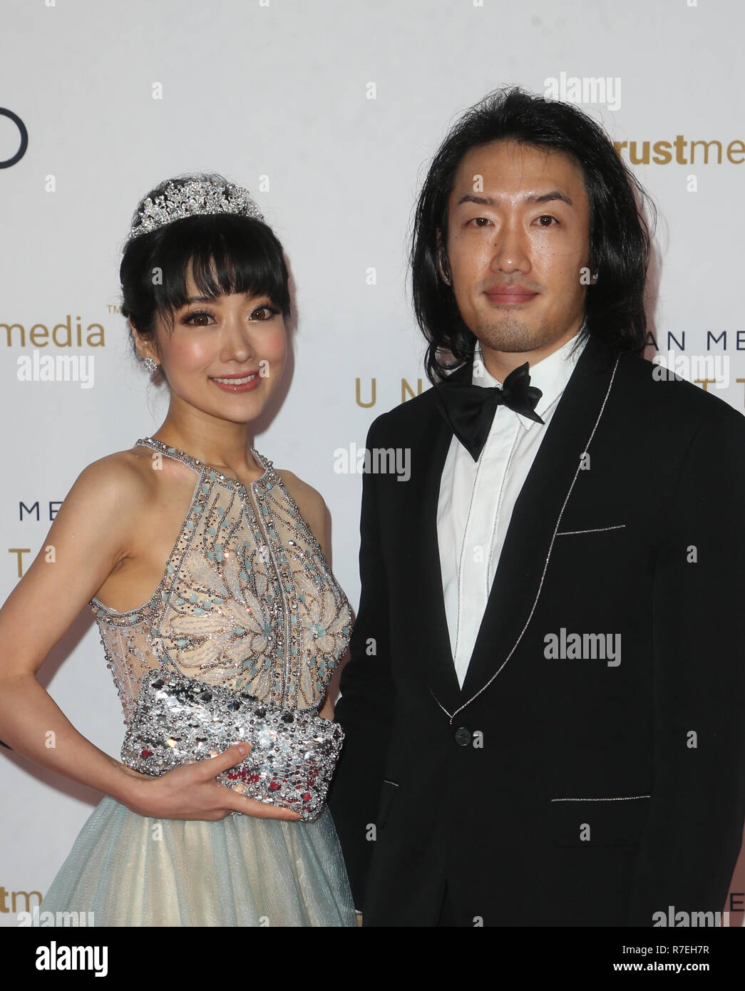 BEVERLY HILLS, Ca - 8. Dezember: Andrew Lee, Nana Lee, am 17. jährlichen Kore's Asiatische Medien unvergesslichen Gala im Beverly Hilton am 8. Dezember 2018 in Beverly Hills, Kalifornien. Credit: Faye Sadou/MediaPunch Stockfoto