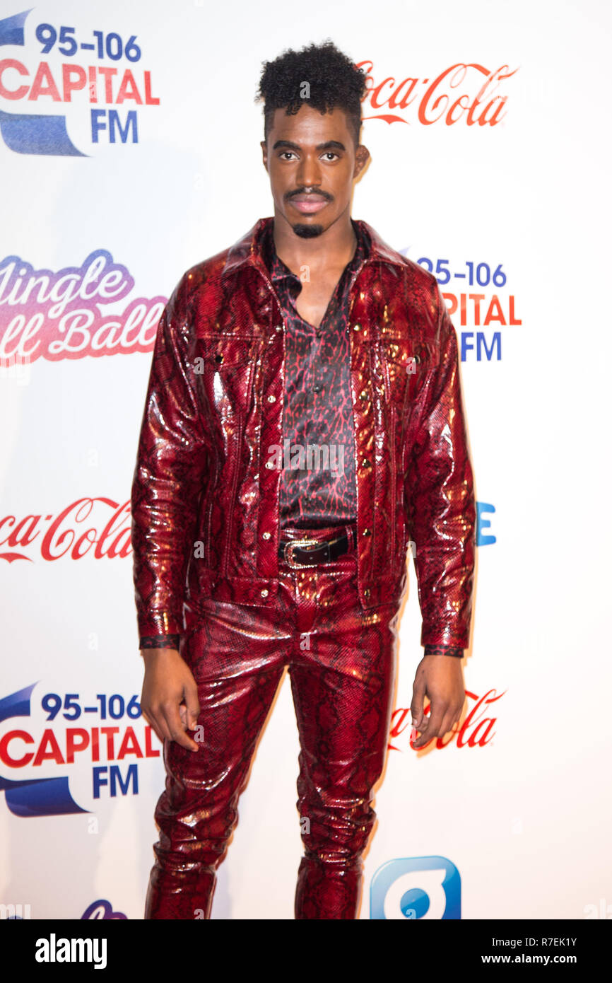 London, Großbritannien. 8. Dez 2018. Dalton Harris an der Hauptstadt Jingle Bell Ball mit Coca-Cola in der Londoner O2. Nacht Eines der Sell-out-Ereignis sah Leistungen von weltweiten Superstars Credit: Tom Rose/Alamy leben Nachrichten Stockfoto