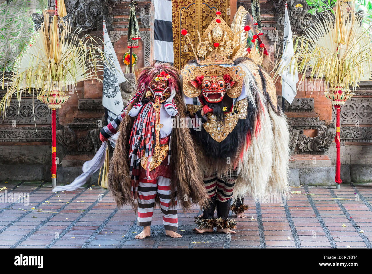 Barong und Kris Tanz, traditionellen balinesischen Tanz, Ubud, Bali, Indonesien Stockfoto
