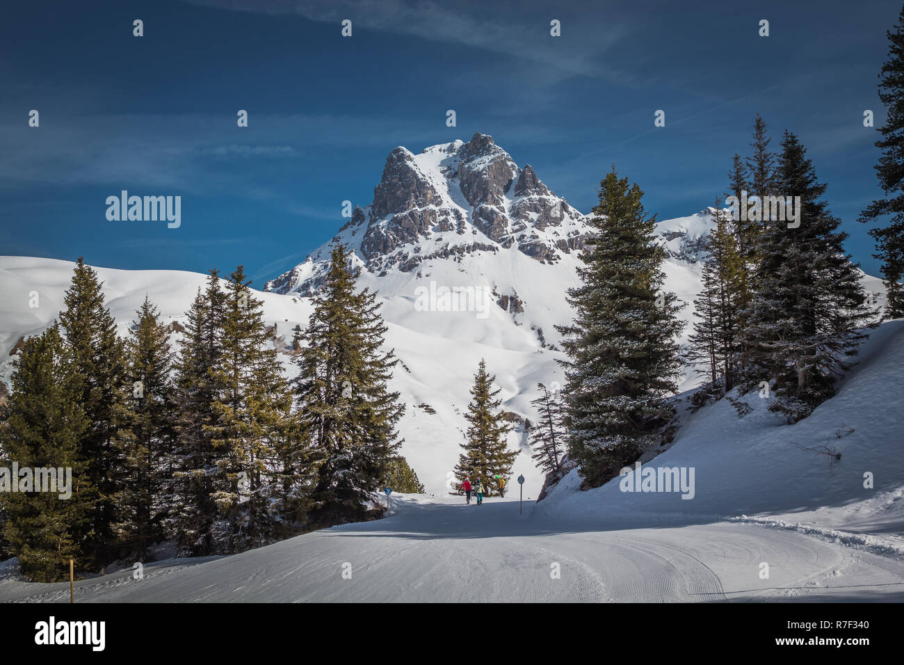 Schöne snowa Winterlandschaft Stockfoto