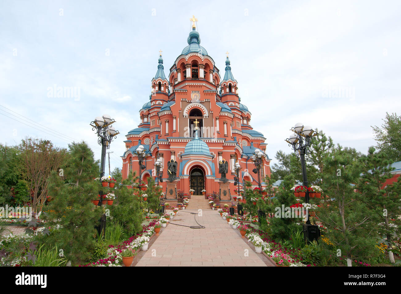 Kirche der Muttergottes von Kasan, Altstadt, Irkutsk, Sibirien, Russische Föderation Stockfoto