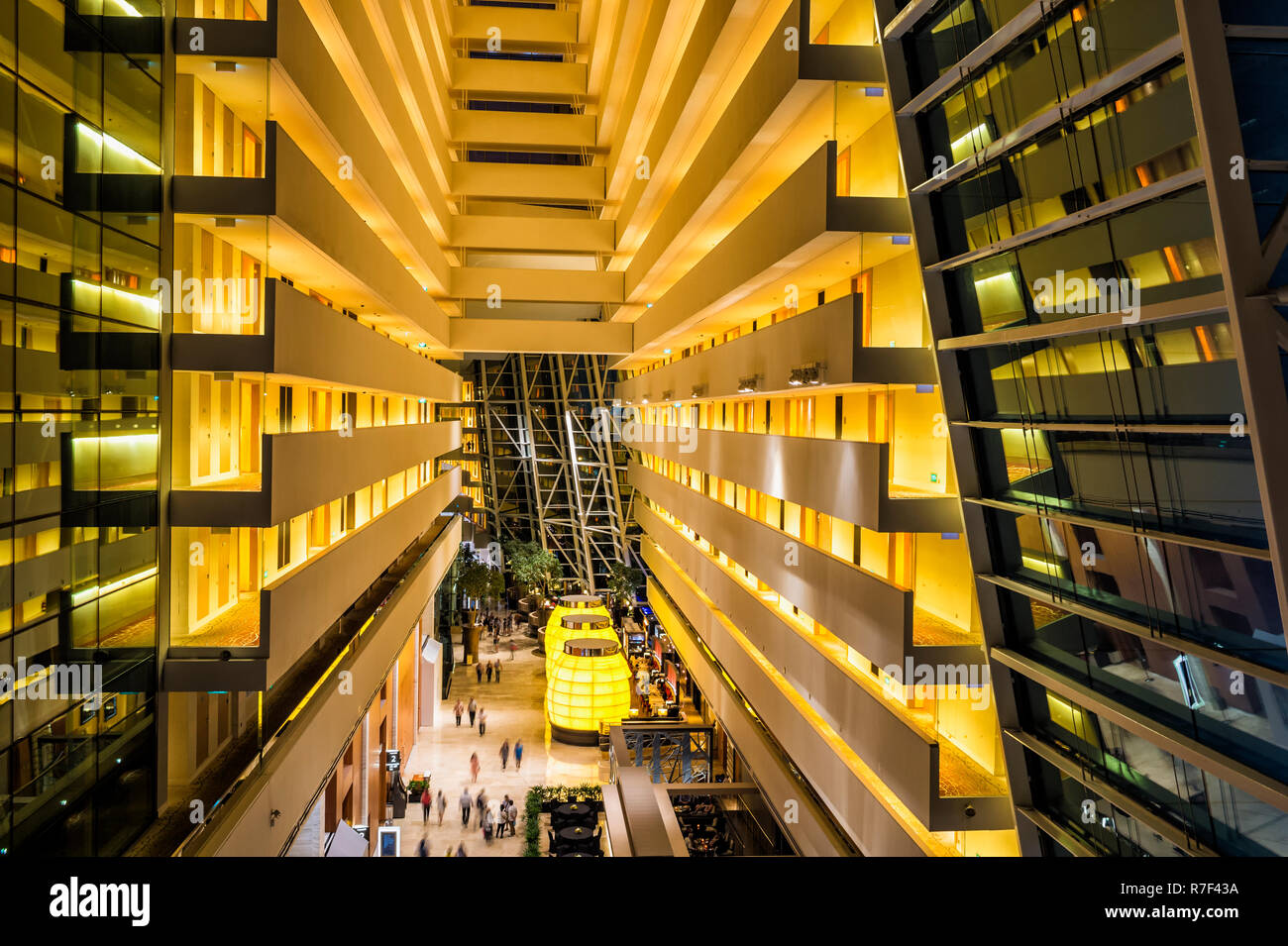 Marina Bay Sands Hotel Lobby, Singapur Stockfoto