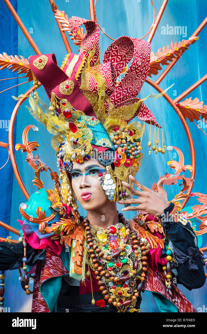 Jember Fashion Festival und Karneval, Ost-Java, Indonesien Stockfoto