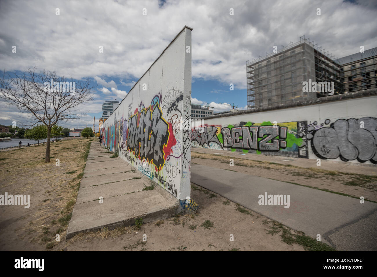 Die Berliner Mauer Stockfoto