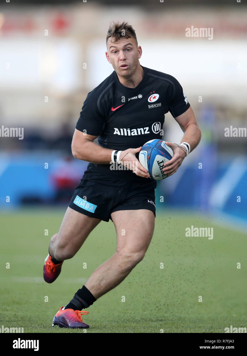 Alex Lewington von Saracens während des Heineken European Champions Cup, Poolmatch drei im Allianz Park, London. DRÜCKEN SIE VERBANDSFOTO. Bilddatum: Sonntag, 9. Dezember 2018. Siehe PA Story RUGBYU Saracens. Bildnachweis sollte lauten: Adam Davy/PA Wire. Stockfoto