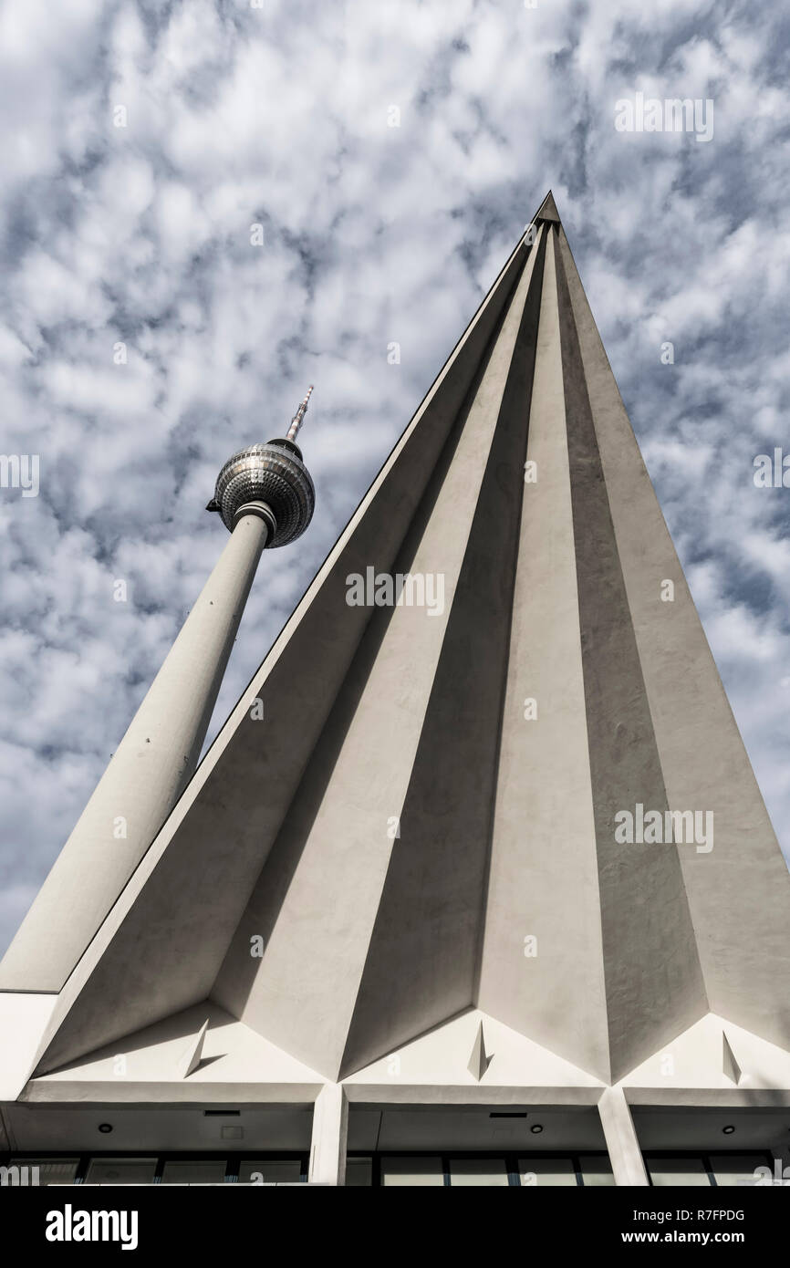 Fernsehturm, Alexanderplatz, Berlin, Deutschland Stockfoto