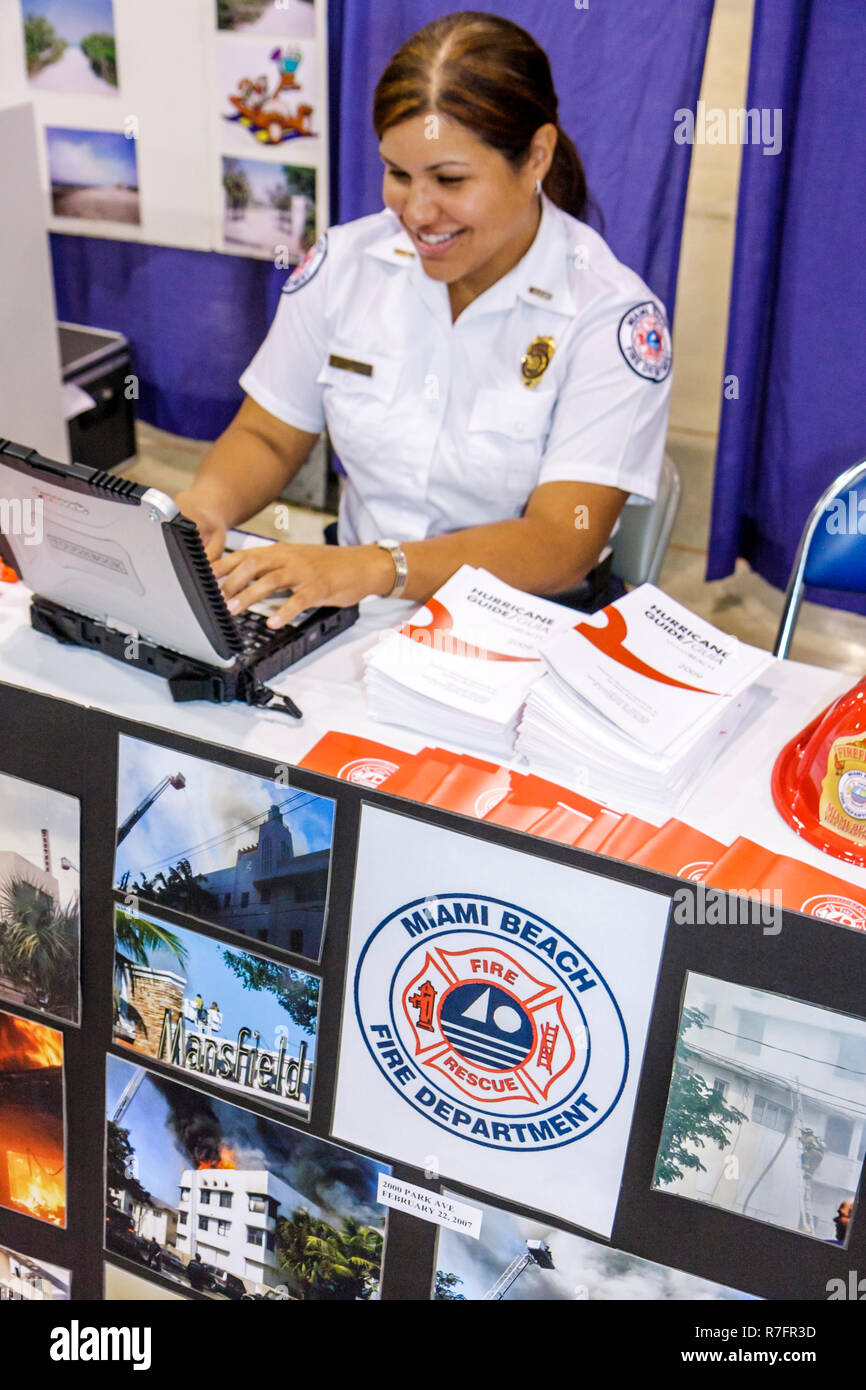 Miami Beach Florida, Miami Beach Convention Center, Center, Storm Prep Expo, kostenlose Veranstaltung, Hurrikan-Saison, Wetter, Vorbereitung, Vorbereitung, Vorbereitung, Raise AW Stockfoto