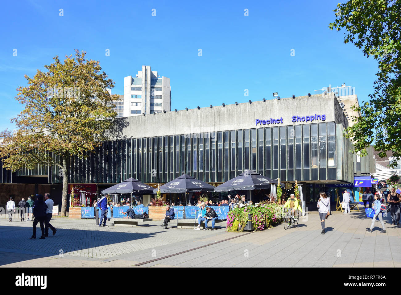Precinct Shopping Center, Bull Yard, Coventry, West Midlands, England, Vereinigtes Königreich Stockfoto