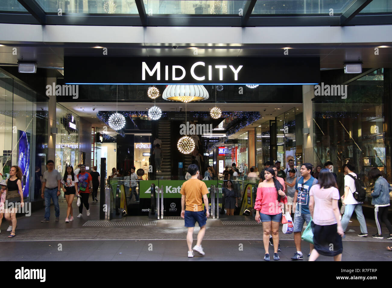 Mitte der Stadt, Pitt Street Mall, Sydney, Australien Stockfoto