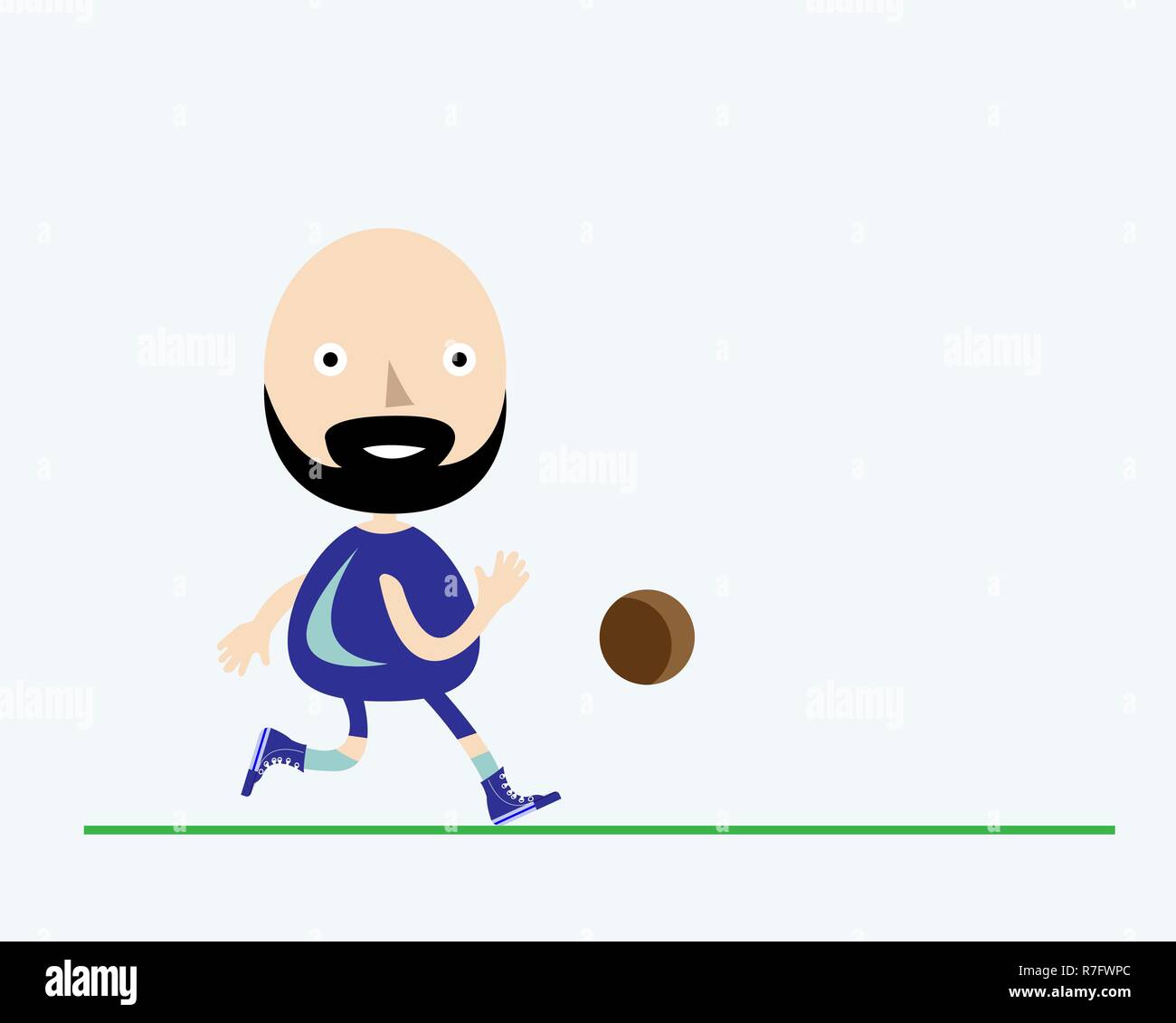 Fußball-Spieler. Vector Illustration von Cartoon Stil Stock Vektor