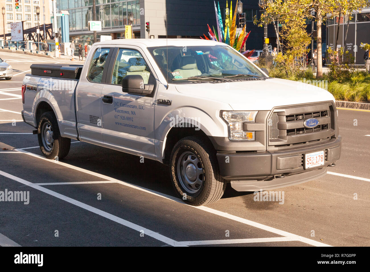 Große Ford Pick up, Boston, Massachusetts, Vereinigte Staaten von Amerika. Stockfoto