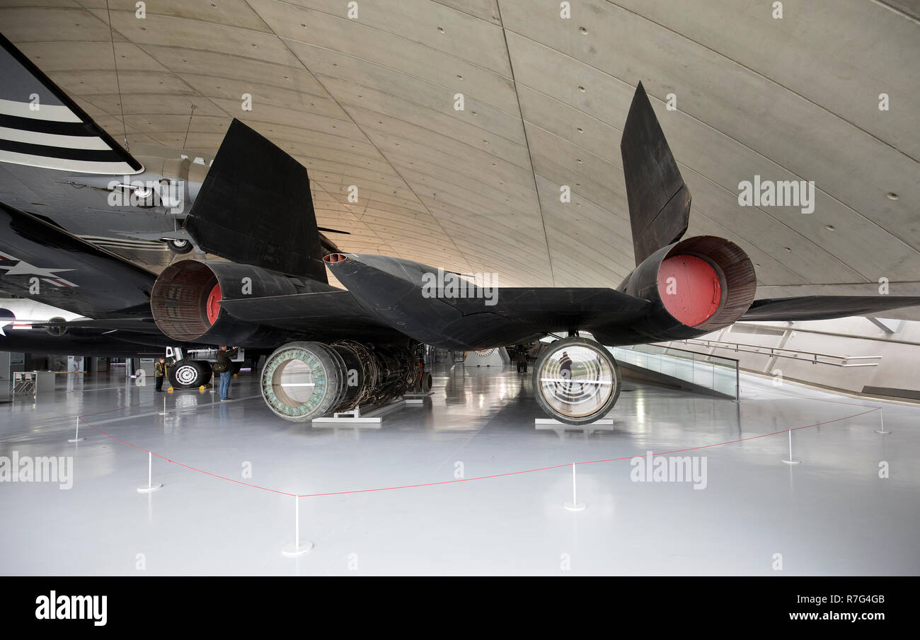 Lockheed SR-71 "Blackbird" Jet im American Air Museum, Duxford, GB Stockfoto