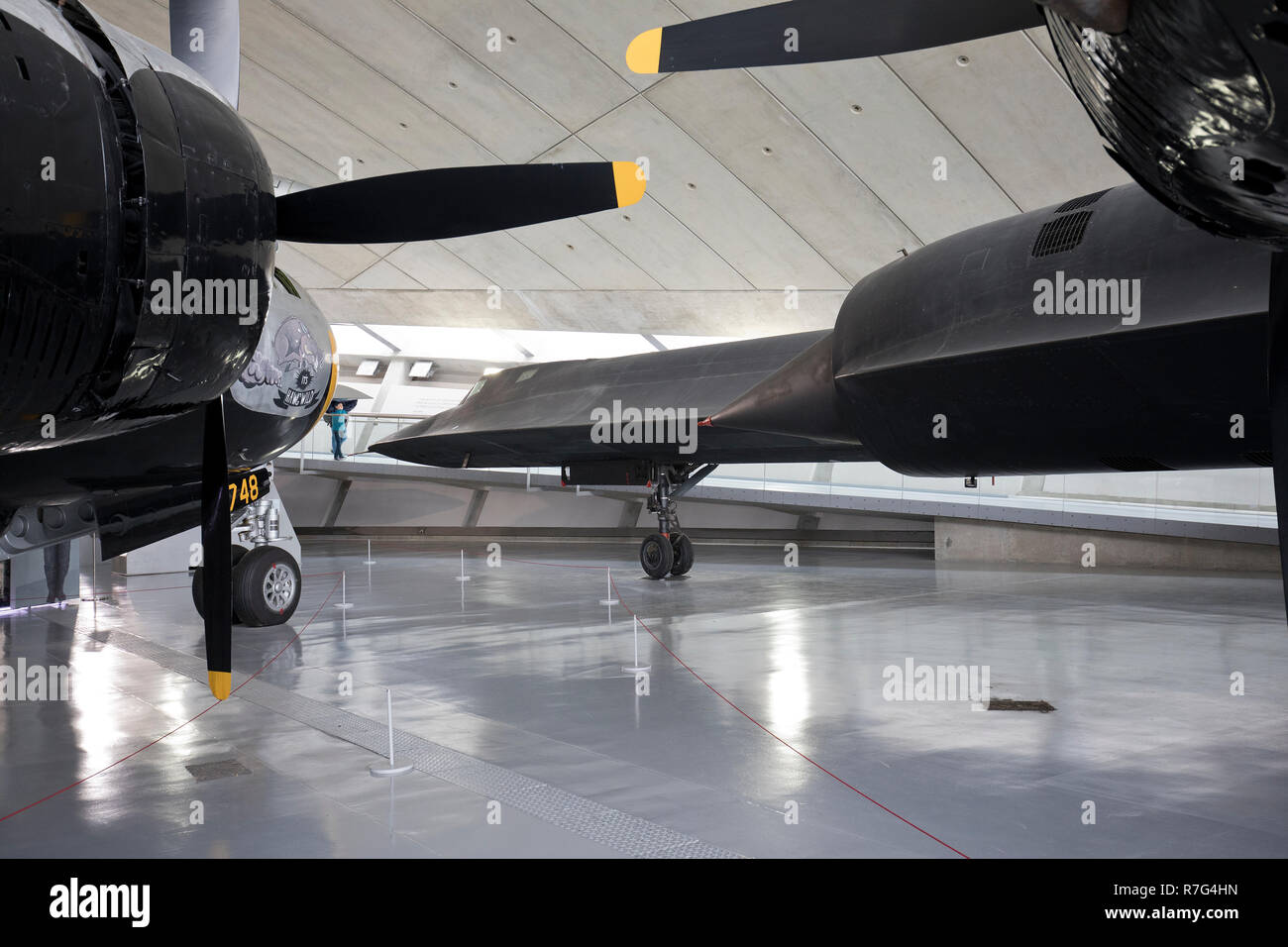 Lockheed SR-71 "Blackbird" Jet im American Air Museum, Duxford, GB Stockfoto