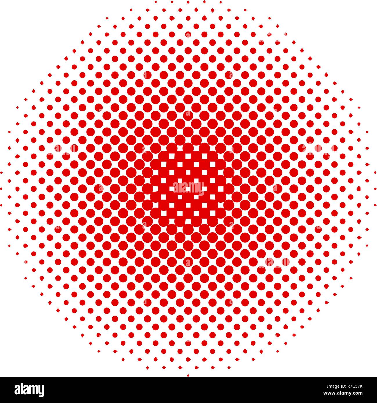 Abstrakte gepunktete vector Hintergrund. Red Halftone Wirkung eps 10. Stock Vektor