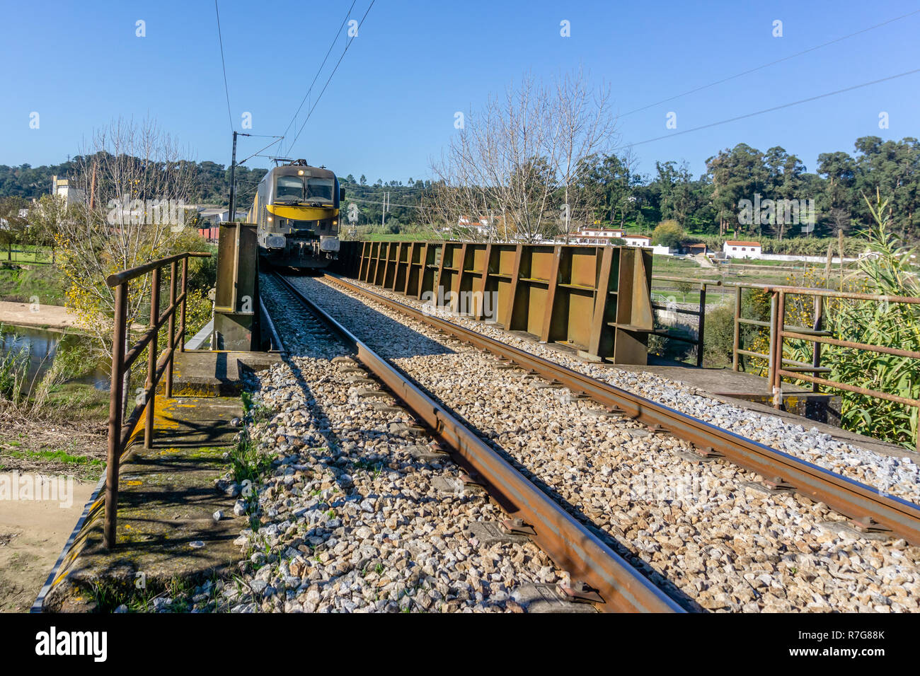 Eine detaillierte Ansicht eines Zuges passage Stockfoto
