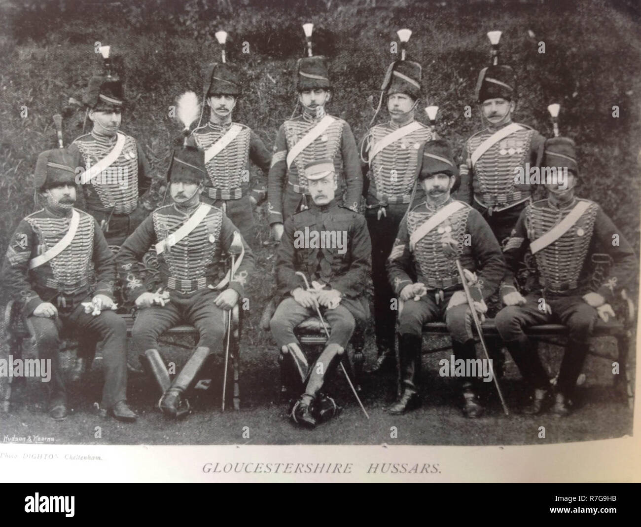 Sergeants der Royal Gloucestershire Husaren 1896 Stockfoto