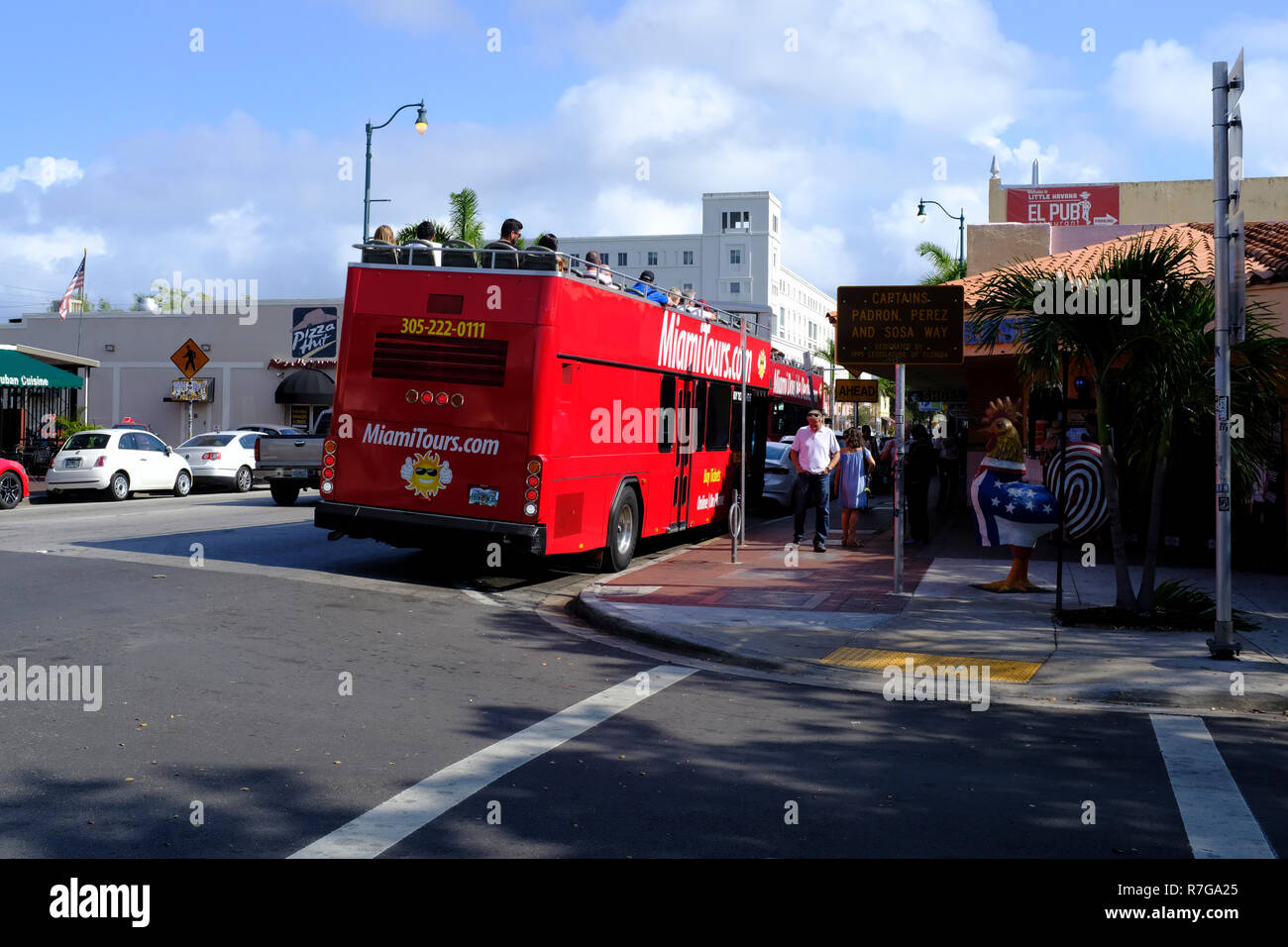 Miami Touren Bus in Little Havana, Miami, Florida Stockfoto