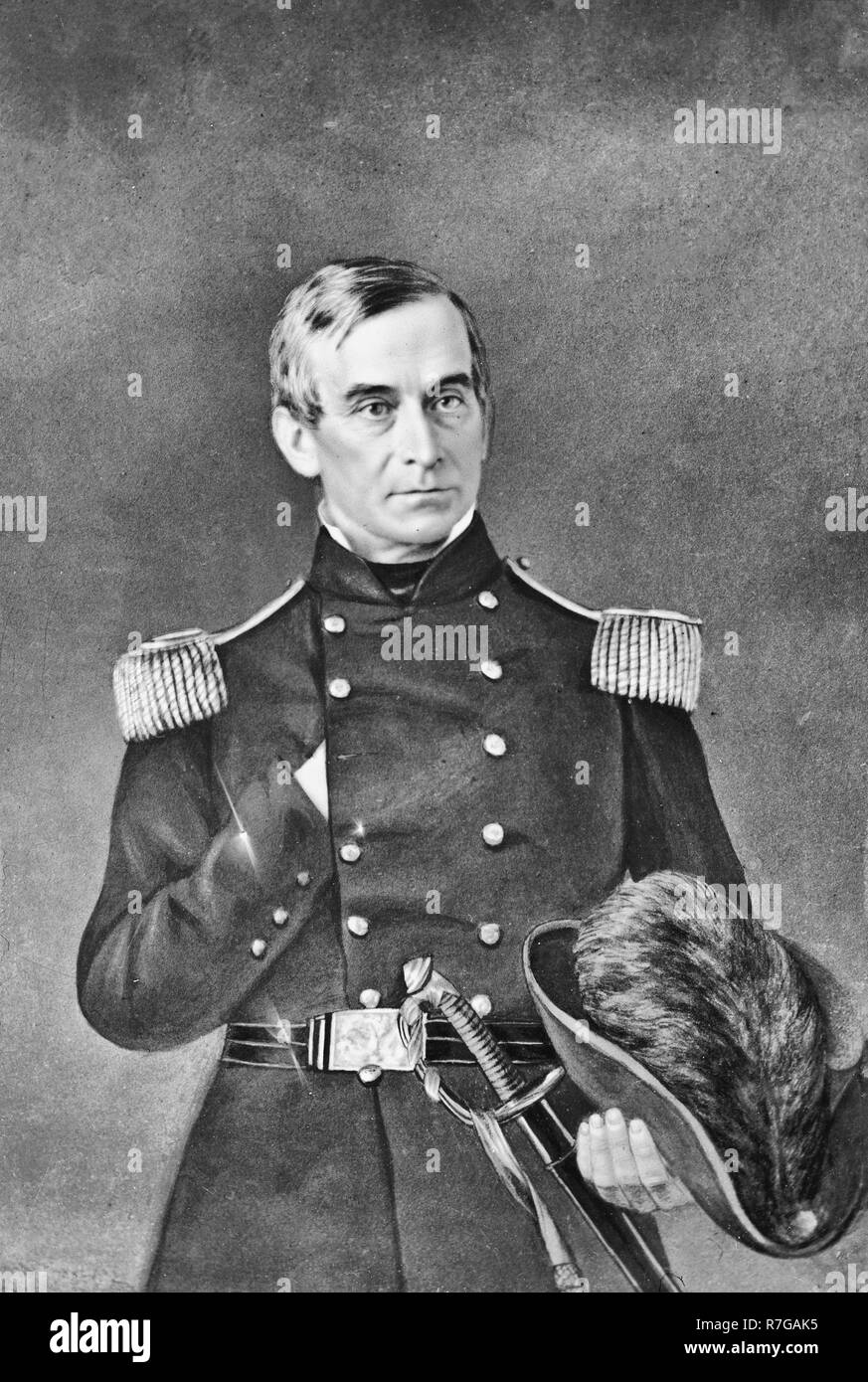 Portrait von Major Robert Anderson (Brigadegeneral ab 15. Mai 1861), Offizier der Bundeswehr. Stockfoto