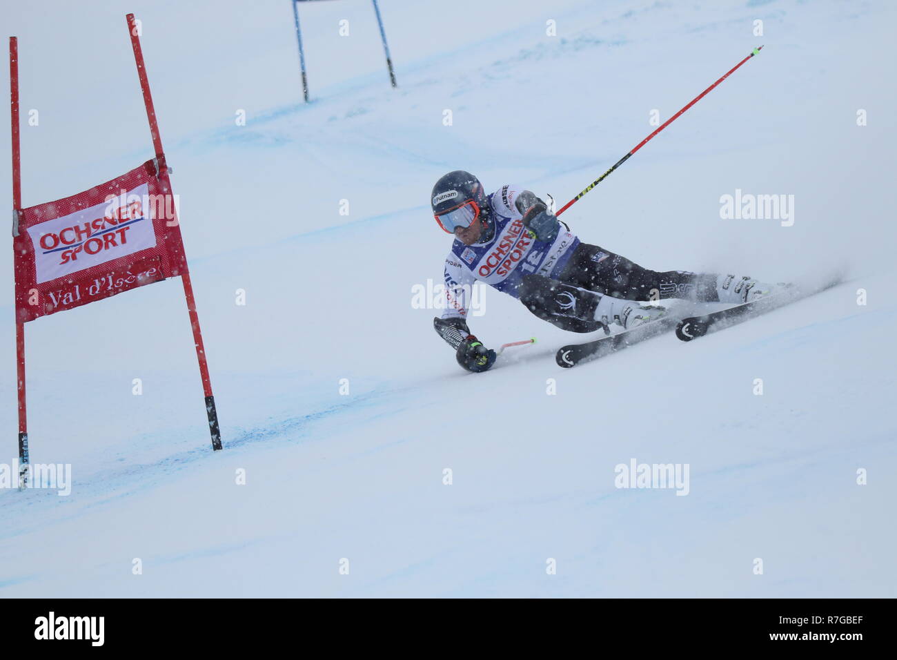 08. Dezember 2018 Val d'Isère, Frankreich. Ted Ligety Alpine Skifahrer aus den USA konkurrieren in der Männer Riesenslalom Audi FIS Alpine Ski World Cup 2019 Stockfoto