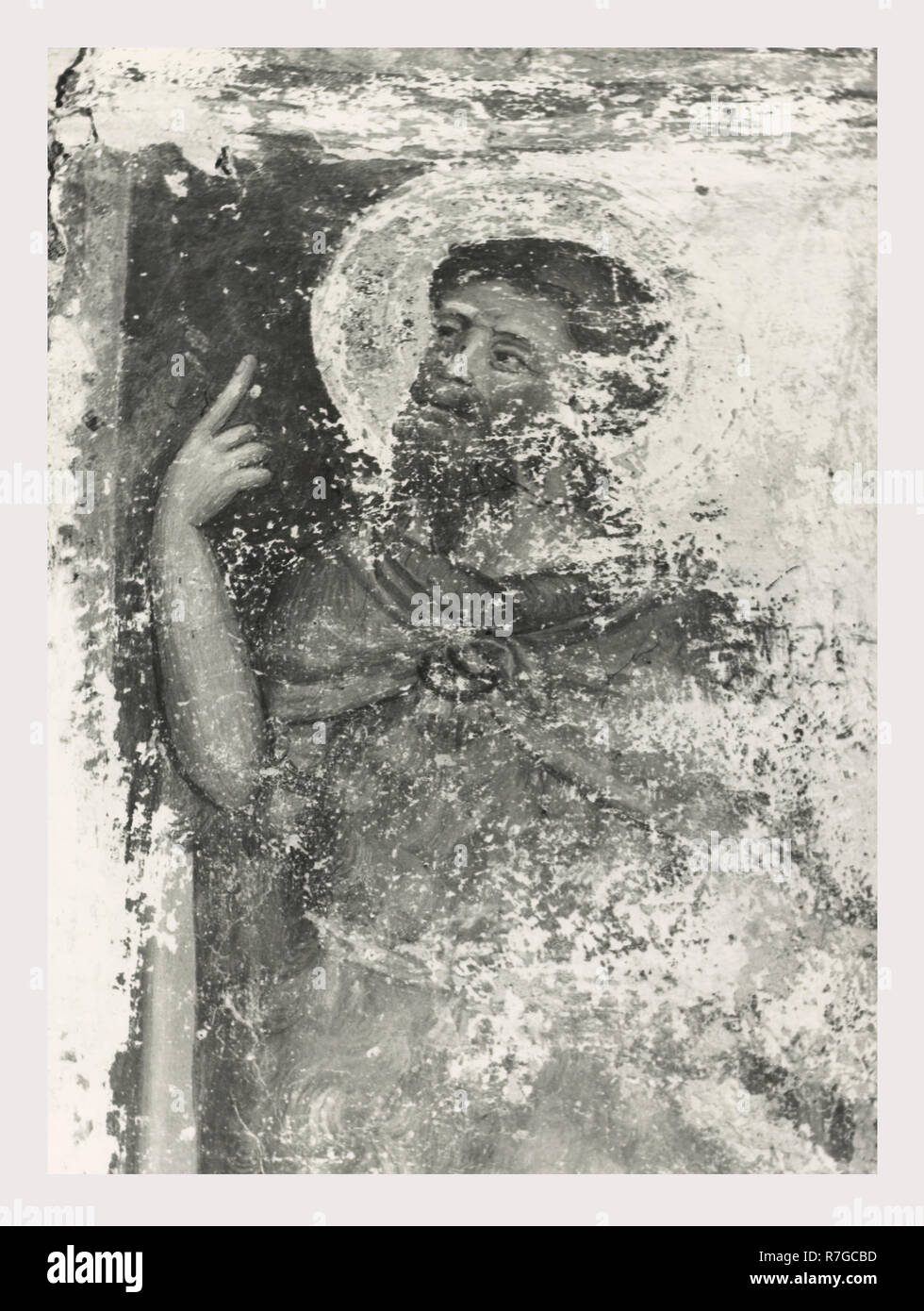 Toskana Siena Asciano Casa Corboli, dies ist mein Italien, die italienische Land des Visual History, weltliche Gebäude aus dem 13.-14. Jh.. Im Oratorium sind Fresken aus dem 4 Jahreszeiten und andere weltliche Szenen. Antiquitäten 2. polychrome Mosaik, mascaron oder mögliche Brunnen. Zwei Pflaster Mosaiken im Untergeschoss des Gebäudes. Sie haben geometrische Muster mit verknüpften Kreisen und pflanzliche Rosetten. Vier Stern, Dreieck und Zunge und Dart Motive sind in der Grenze entfernt. Plätze, die von Solomon's Knoten verknüpft. Zunge und Dart Stockfoto