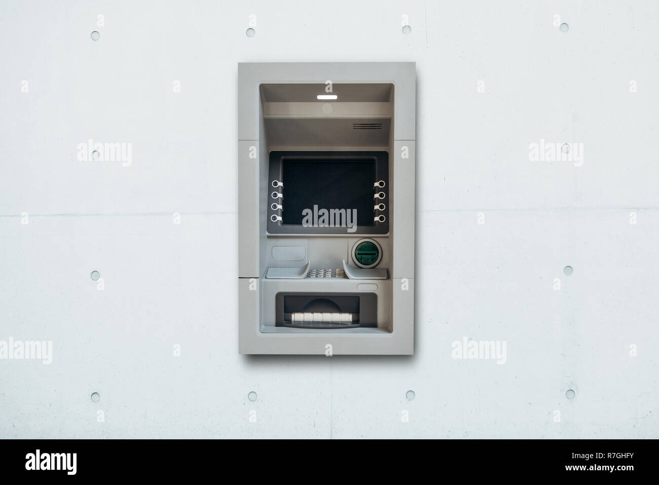 Moderne Straße ATM Maschine für die Entnahme von Geld und andere finanzielle Transaktionen. Stockfoto