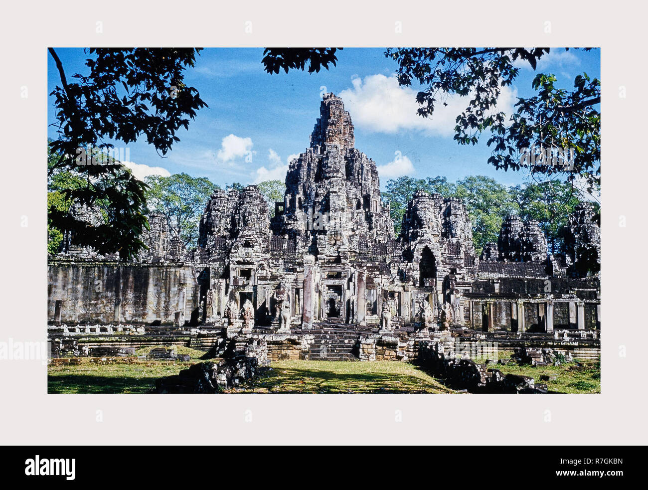 Kambodscha, Angkor, Bayon, 1966 oder früher, verlorenen Städte Asiens, Architektur, Südostasien. Stockfoto