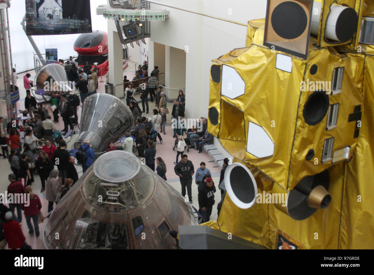 Apollo Weltraummodul ausgestellt im California Science Center in Los Angeles, USA Stockfoto