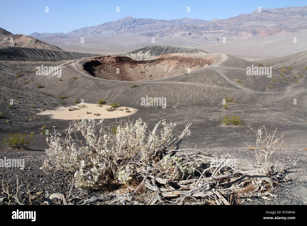 Desert View der Ubehebe vulkanischen Krater Stockfoto