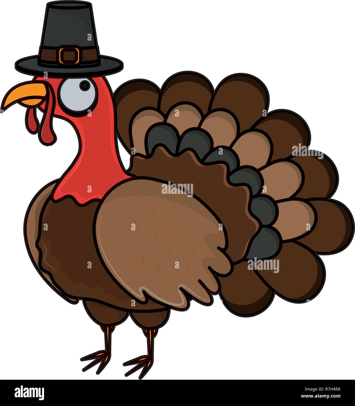 Thanksgiving Tag Türkei Stock Vektor