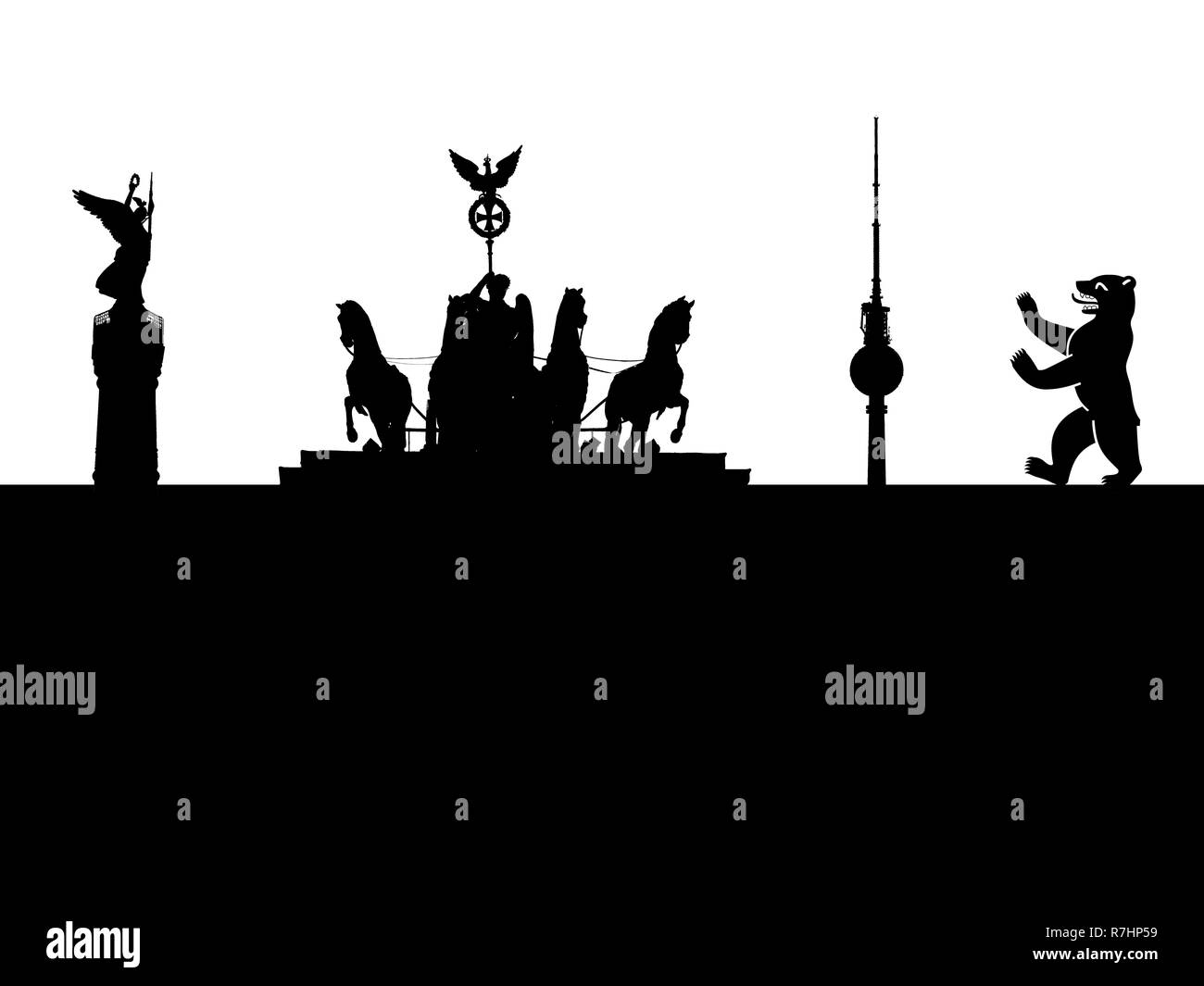 Berlin skyline silhouette -Fotos und -Bildmaterial in hoher Auflösung