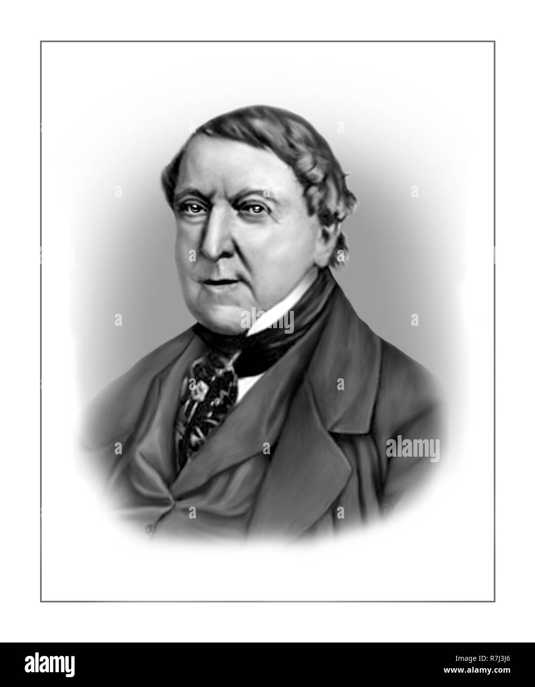 Gioachino Rossini 1792 - 1868 Italienischer Komponist Stockfoto