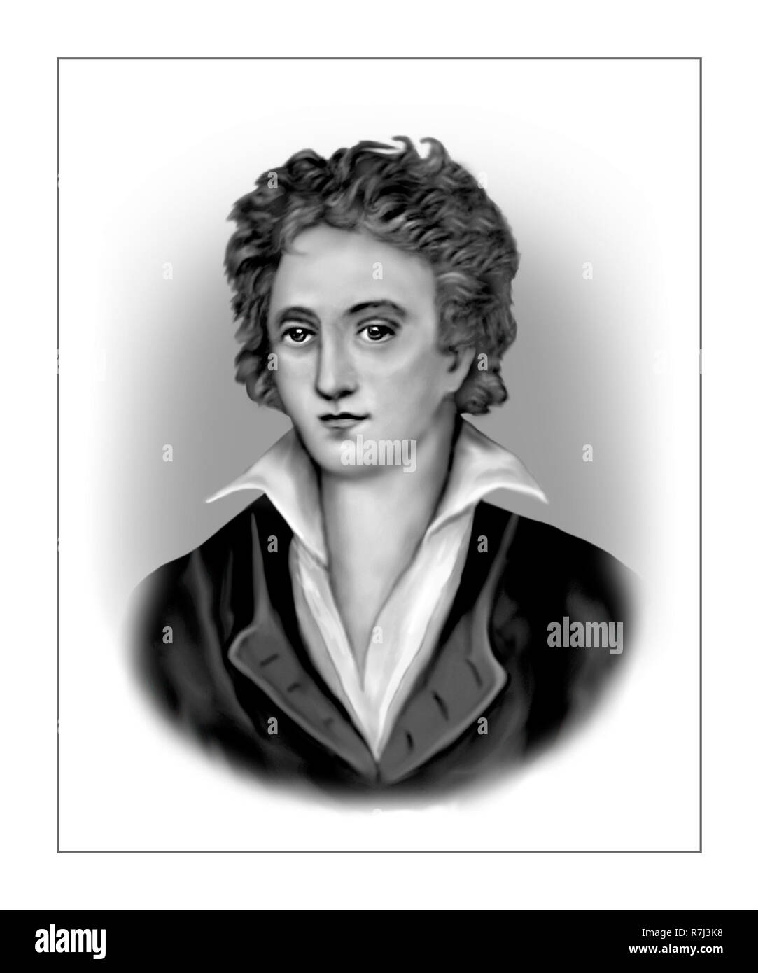 Percy Bysshe Shelley 1792 - 1822 englischer Dichter Stockfoto