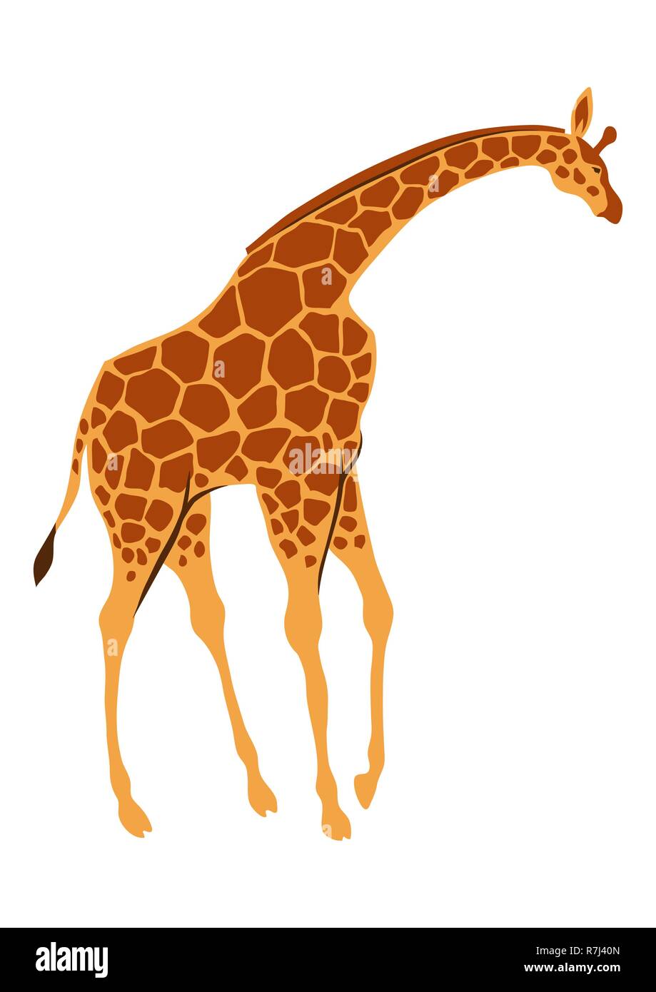 Stilisierte Darstellung der Giraffe. Stock Vektor