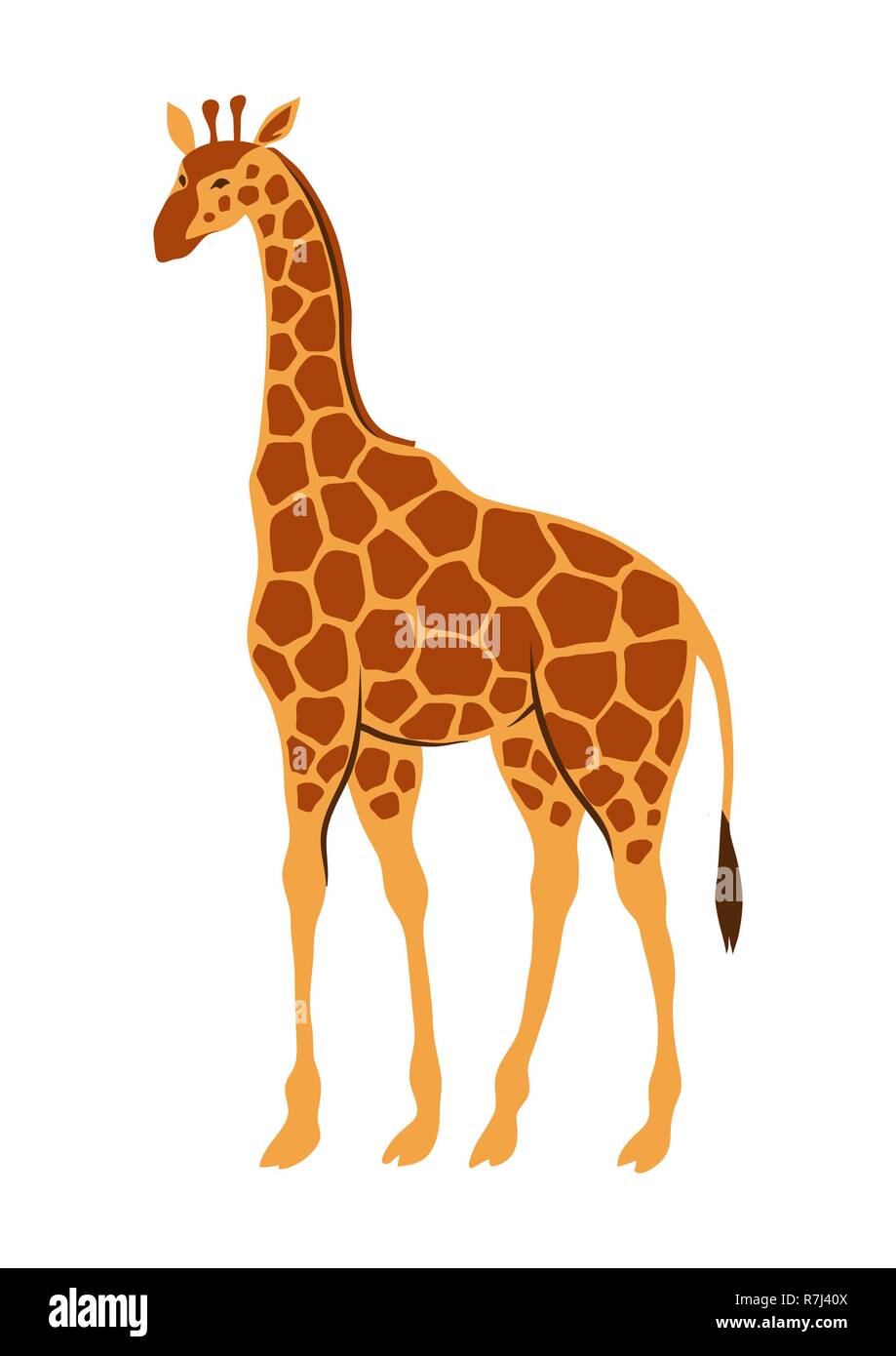 Stilisierte Darstellung der Giraffe. Stock Vektor