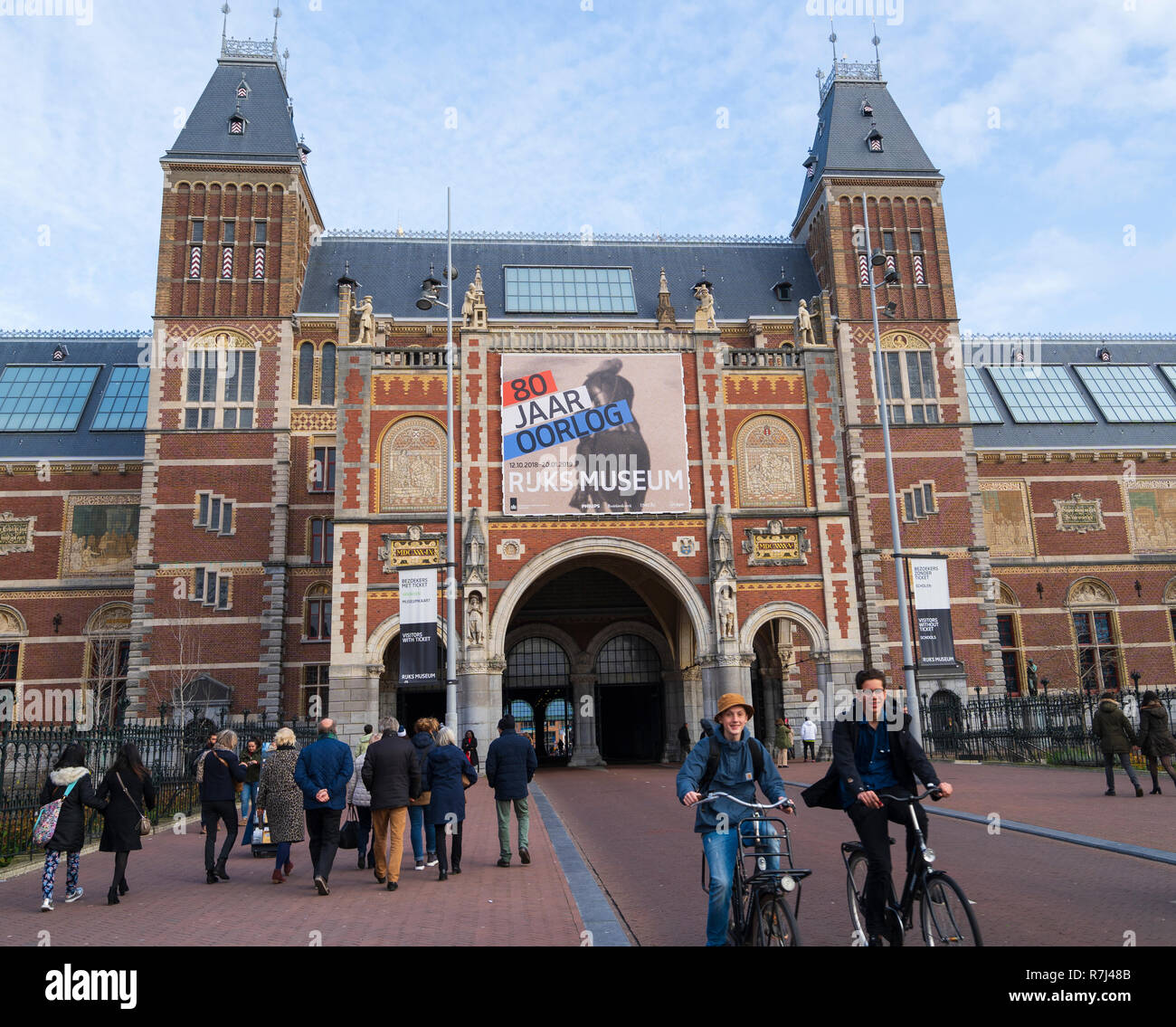 Äußere des Rijksmuseum in Amsterdam, Niederlande Stockfoto