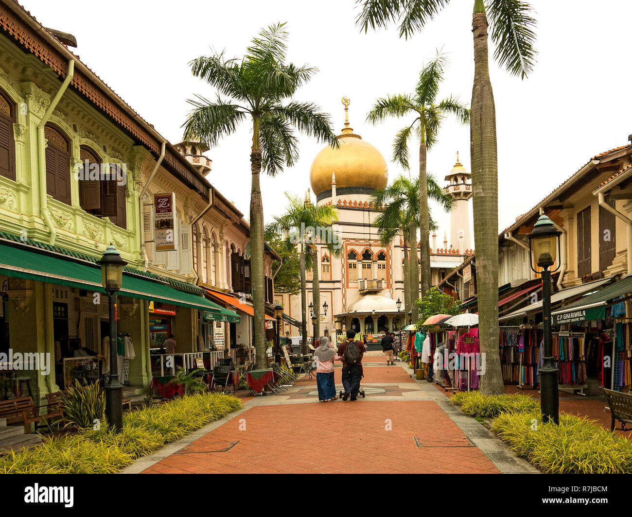 Moschee in arabischen Viertel Singapur Stockfoto