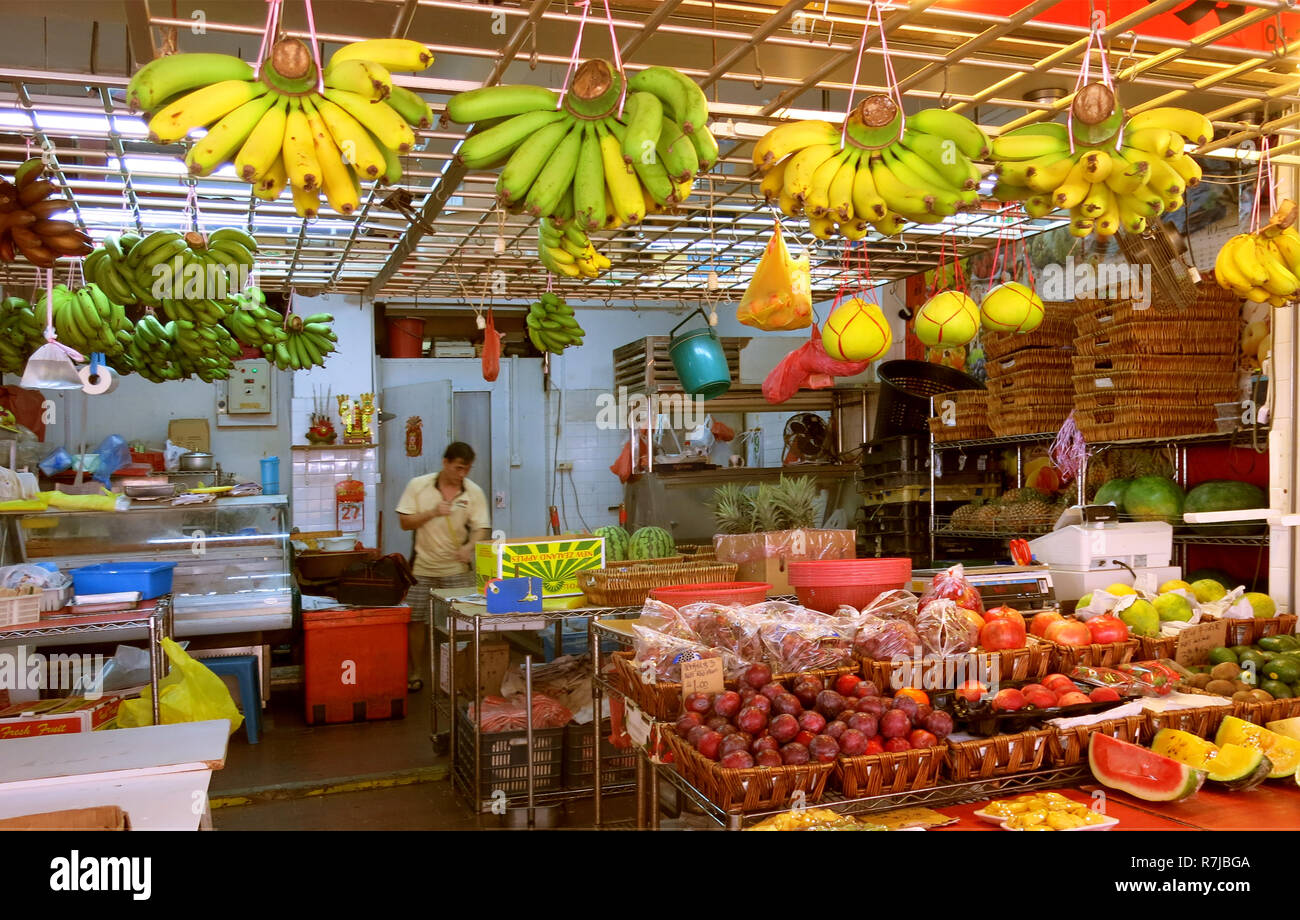Singapur Obst und Gemüse Kaufladen Stockfoto