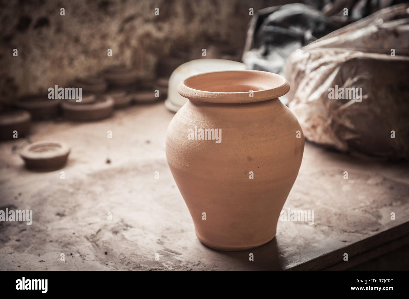 Ton-Topf Stockfoto