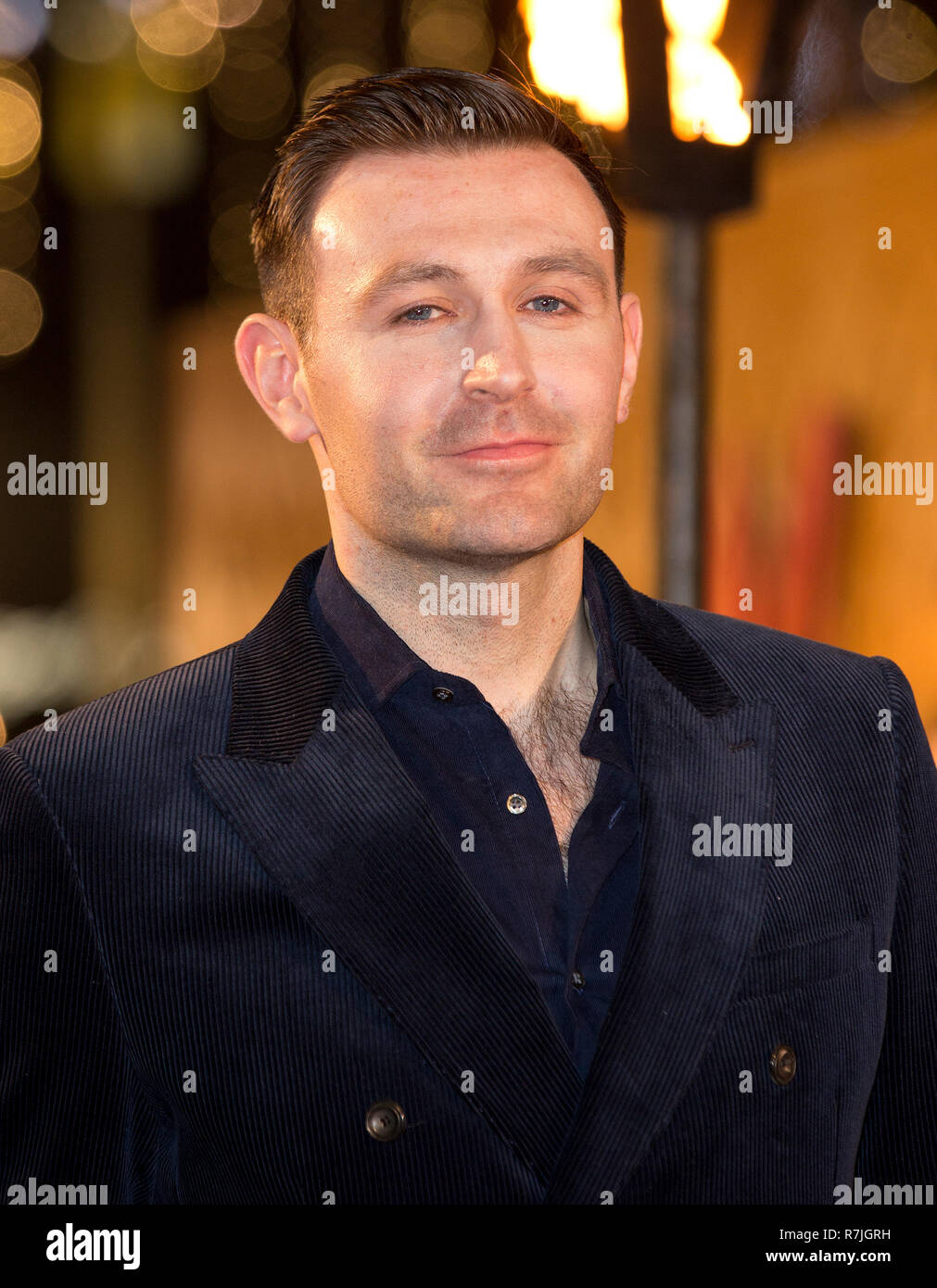 James McArdle erreicht das Europäische Premiere von Mary Queen of Scots bei Cineworld Leicester Square, London. Stockfoto