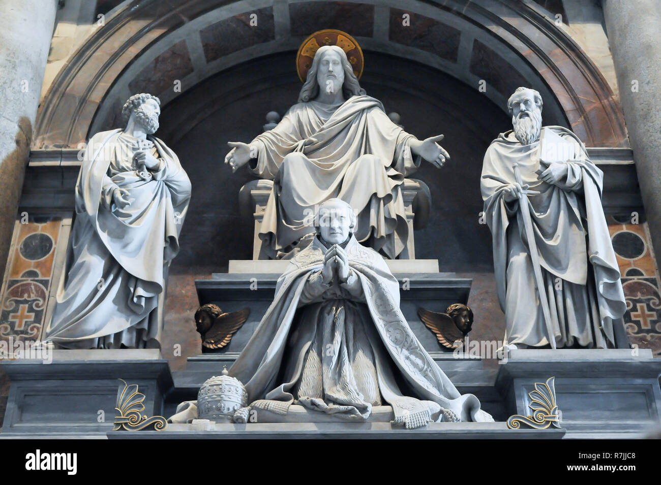 Denkmal von Papst Pius VIII im italienischen Renaissance Papale Maggiore Basilica di San Pietro in Vaticano (Päpstlichen Basilika St. Peter im Vatikan) Liste Stockfoto