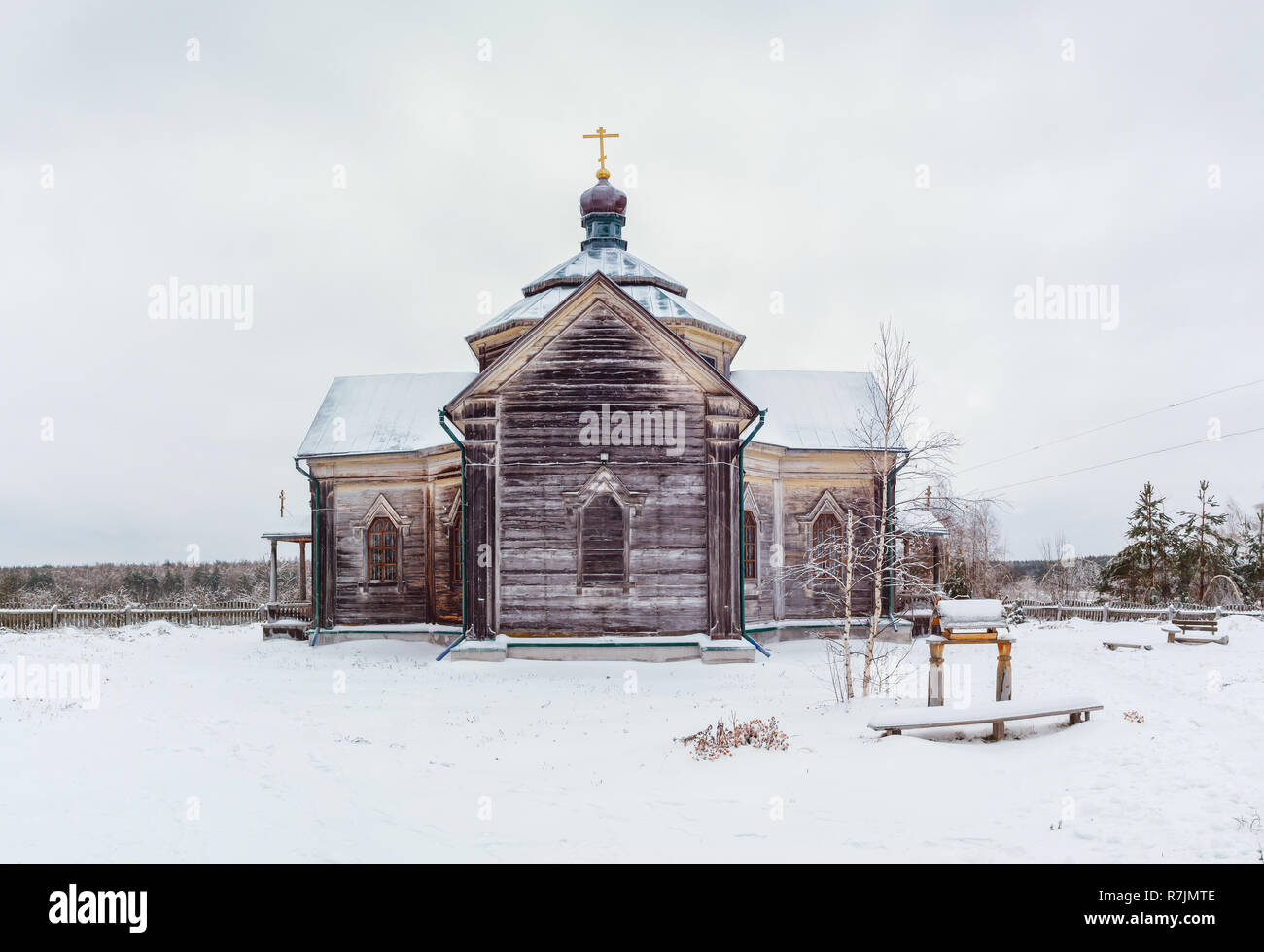 Region Nizhny Novgorod. Kirche von zosima und Savvatiy in der Dreiheit Stockfoto